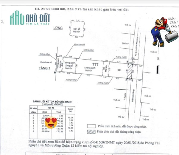 CHƯA ĐẾN 3 TỶ - H3G GẦN MẶT TIỀN LÊ VĂN KHƯƠNG Q12, 80M2 NHÀ C4 CÓ LỬNG CÒN MỚI Ở NGAY.