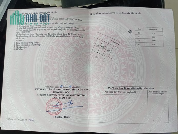 Bán 3 lô liền nhau tại Mậu Lâm, Khai Quang, Vĩnh Yên