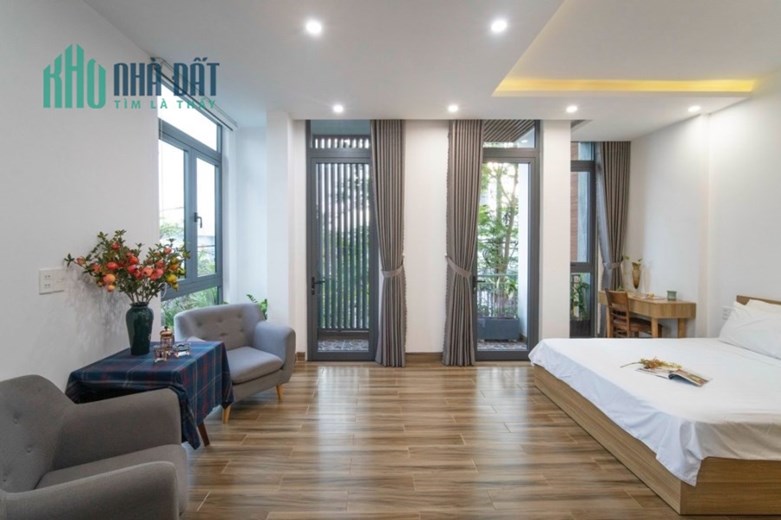 Siêu phẩm! Bán Tòa căn hộ 5 tầng, kề góc mặt tiền Nguyễn Hữu Thọ, 12 phòng full, dòng tiền 70 tr/t