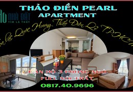 Cho thuê rẻ căn hộ Thảo Điền Pearl 3 phòng ngủ full nội thất trung tâm Q2 TP.HCM