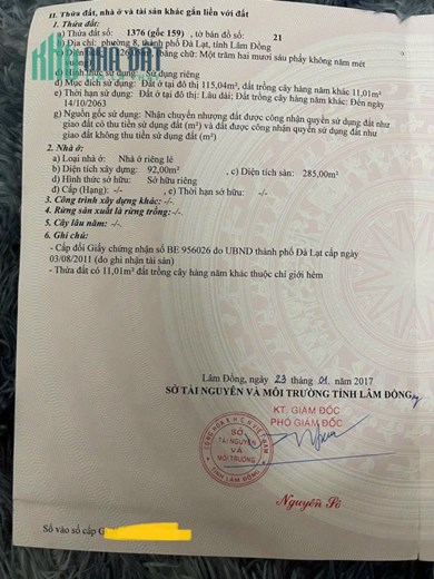 NHÀ ĐẸP - GIÁ TỐT - Cần Bán Căn Nhà Vị Trí Đắc Địa Tại Phường 8, TP Đà Lạt, Lâm Đồng