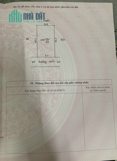 Tổng 64m2 mặt tiền 5m đường bê tông rộng 4m
Địa chỉ: Xuân trung, xã Thủy xuân tiên, Chương mỹ, HN