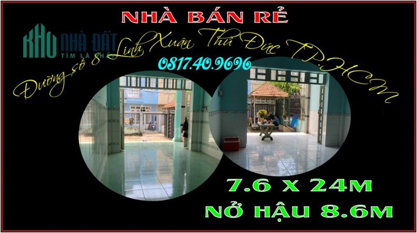 Còn căn giá cực tốt đầu tư 7.6 x 24m Linh Xuân Thủ Đức TP.HCM