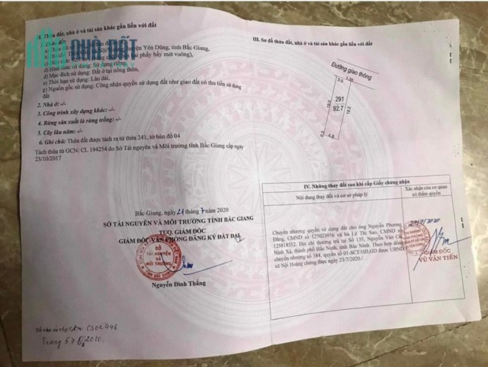 Chính chủ cần bán Nhanh Lô Đất Thuộc Thôn Giá- Nội Hoàng- Yên Dũng - Bắc Giang.