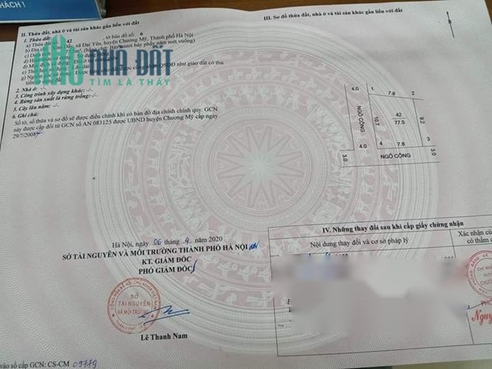 Làn 2 tỉnh lộ 419 khu phát triển tốc độ chóng mặt - ngay trường chương Mỹ A 
- Diện tích 77,5m lô