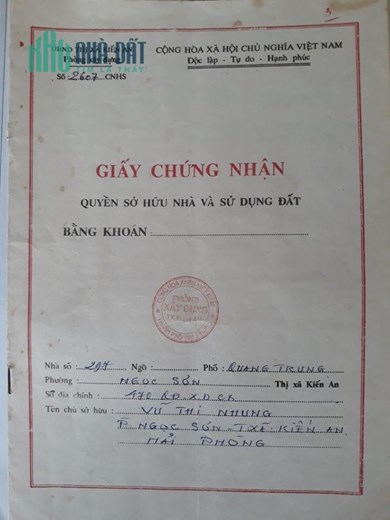 Chính chủ cần bán gấp căn nhà mặt đường Số 365, đường Hoàng Quốc Việt, Ngọc Sơn, Kiến An,Hải Phòng
