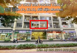 Cho thuê căn 1+, diện tích 43 m2, S2.11 Vinhome Ocean Park làm văn phòng