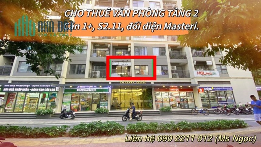 Cho thuê căn 1+, diện tích 43 m2, S2.11 Vinhome Ocean Park làm văn phòng