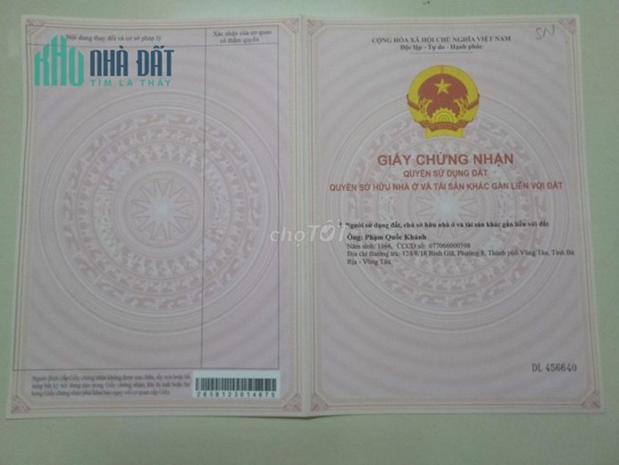 Chính chủ cần bán đất địa chỉ: Đường số 1, Đức Mỹ, Xã Suối Nghệ, Huyện Châu Đức, Bà Rịa - Vũng Tàu