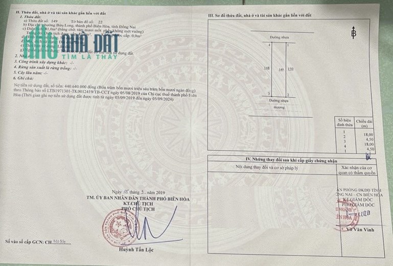 Bán đất MT D2 KDC Bửu Long, Biên Hòa: 4,5 x 18, giá 2,9 tỷ
