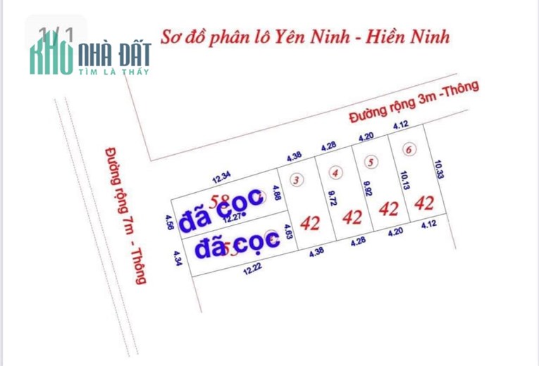 Chỉ Hơn 500tr  Bạn Sở Hữu Ngay Lô Đất Cực Đẹp thôn Yên Ninh, Hiền Ninh, Sóc Sơn