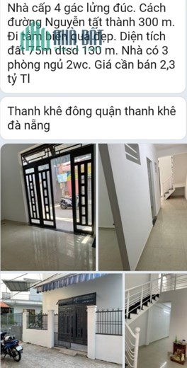 BÁN NHÀ Quận Thanh Khê Đà Nẵng SHR giá đầu tư Lh:0945161018