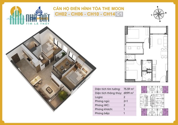 Duy nhất căn góc số 14 CT1 NOXH 384 Lê Thánh Tông giá CĐT
