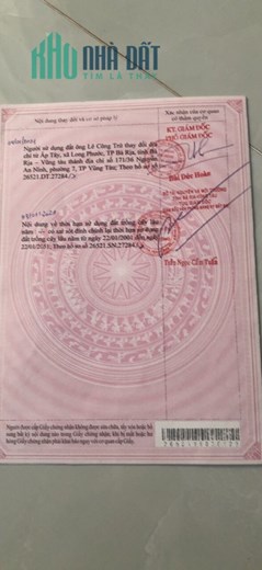 CHÍNH CHỦ CẦN BÁN NHÀ VIBA Ở PHƯỜNG THẮNG NHÌ - TP.VŨNG TÀU – TỈNH BÀ RỊA - VŨNG TÀU