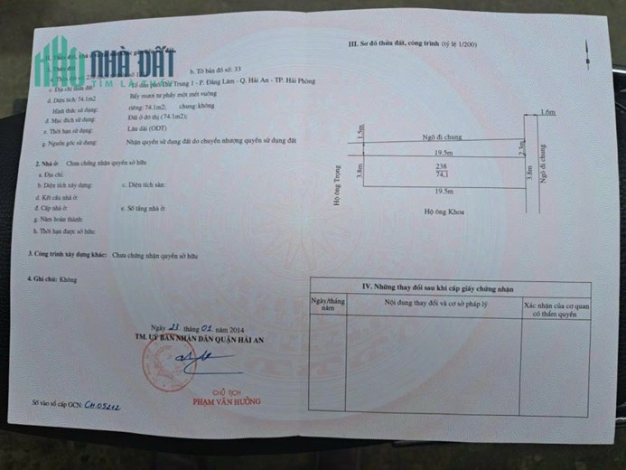 Bán nhà 74m2, nhà cấp 4 lô góc ngõ Ngô Gia Tự, giá 1.48 tỷ