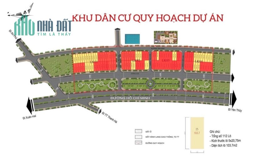 Lô nền shophouse mặt đường HCM - Hòa Bình