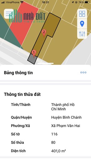 Bán nhà đất mt trần văn giàu 342m2 thổ cư giá 15 ty