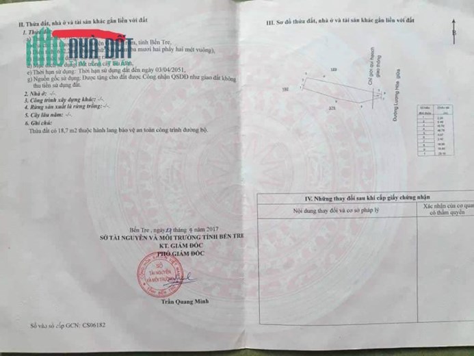 SỞ HỮU NGAY LÔ ĐẤT ĐẸP – GIÁ TỐT TẠI Xã Lương Hòa, Huyện Giồng Trôm, Bến Tre