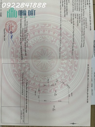 Bán gấp 215m2 đất sổ đỏ chính chủ giá chỉ 6tr/m2 gần Cty may Makalot Thanh Hà, Hải Dương