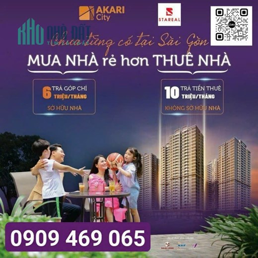MUA NHÀ RẺ HƠN THUÊ NHÀ chỉ có tại 𝐀𝐤𝐚𝐫𝐢 𝐂𝐢𝐭𝐲. Chỉ thanh toán 6,5tr/tháng