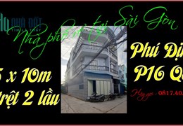 Bán rẻ nhà phố 5 x 10m 1 trệt 2 lầu Phú Định Q8 TP.HCM