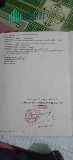 CHÍNH CHỦ BÁN LÔ ĐẤT ĐẸP – GIÁ TỐT TẠI Phường Long Tuyền, Quận Bình Thuỷ , Cần Thơ