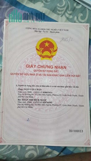 Chính chủ cần bán căn nhà mặt tiền đường Bùi Hữu Nghĩa