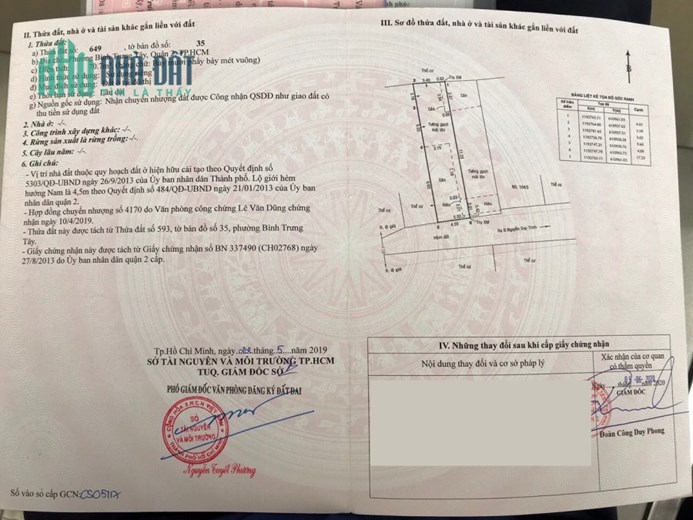 Bán Đất Phường Bình Trưng Tây, Quận 2, Gần đường 39.