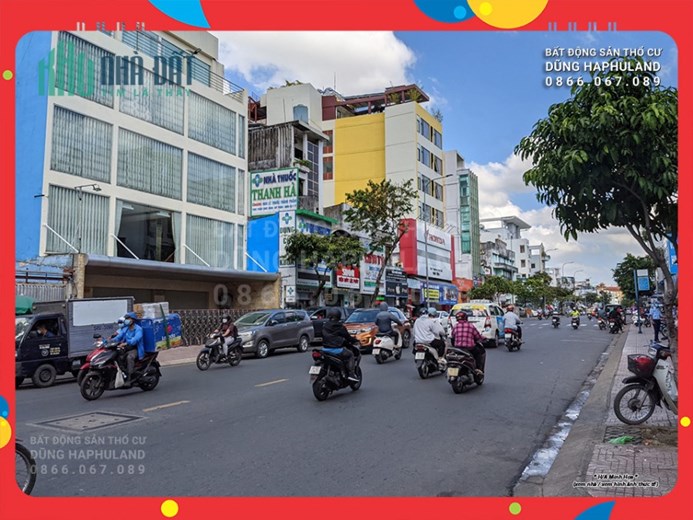 BT. 100 triệu/m2. Nhà MẶT TIỀN Kinh Doanh đường Nơ Trang Long. 321m2, sổ vuông. Giá tốt.