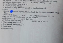 Bán nhà 2 tầng đường Nguyễn Thị Thập - Thanh Khê