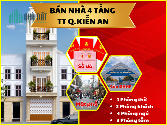 💶  Duy nhất 1 căn 4 tầng mới xây ngay trung tâm quận Kiến An vừa ở vừa kinh doanh giá siêu hấp dẫn