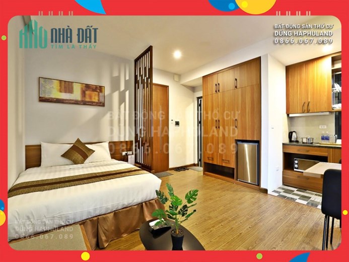 GV. CHDV 23P gần chợ Hạnh Thông Tây. TN 80 triệu/tháng. Nhà MỚI, 6T (có Hầm, Thang Máy).