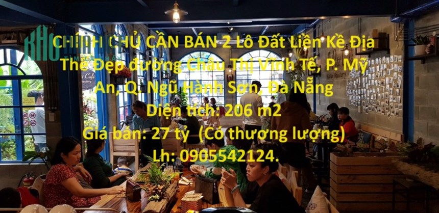 CHÍNH CHỦ CẦN BÁN 2 Lô Đất Liền Kề Địa Thế Đẹp Đường Châu Thị Vĩnh Tế- TP Đà Nẵng