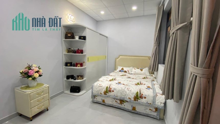 HẺM XE HƠI GÒ VẤP NGAY CHỢ THẠCH ĐÀ - NHÀ 2 TẦNG ĐÚC - 46M2 (5X9.5) SỔ VUÔNG ĐẸP - NỘI THẤT ĐẸP -
