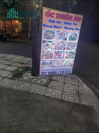 CẦN SANG NHƯỢNG QUÁN ỐC ĐỊA CHỈ: 92/16 Vườn Lài An Phú Đông, quận 12, Hồ Chí Minh
