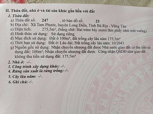 Nhà bán tương lai có hai mặt tiền Xã Tam Phước, Huyện Long Điền, Bà Rịa - Vũng Tàu