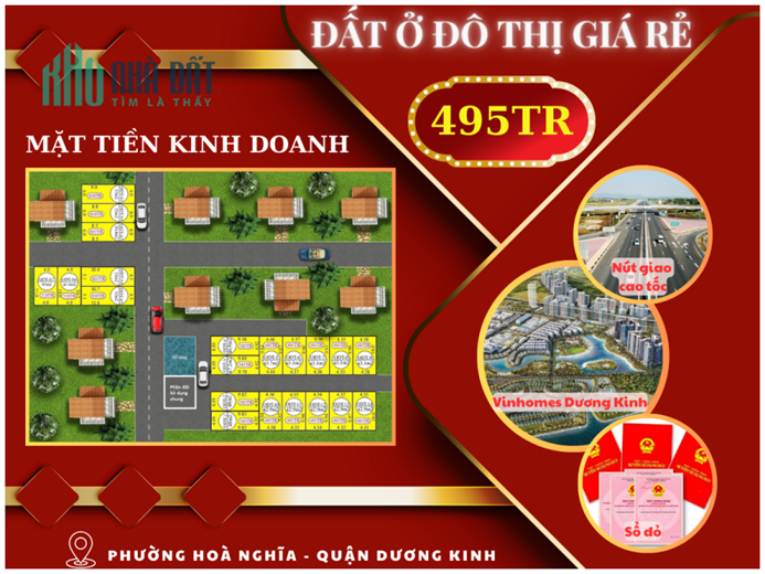🎁 Chính chủ bán 3 lô đất liền kề gần Vinhomes Dương Kinh