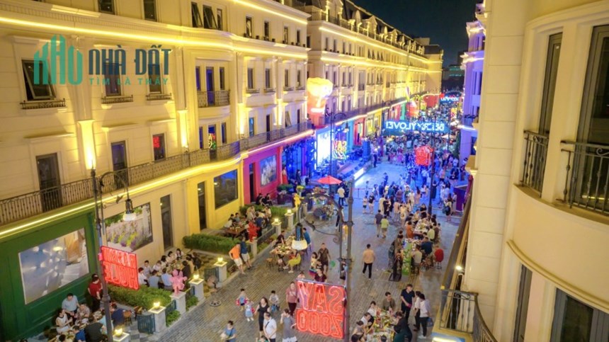 Bán căn Shophouse nhà vườn Dự án Rue De Charme - Nguyễn Xiển, DT 124m2 x 6 tầng, MT 8m giá 31 tỷ 5