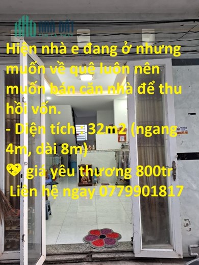 Hiện nhà e đang ở nhưng muốn về quê luôn nên muốn bán căn nhà để thu hồi vốn.