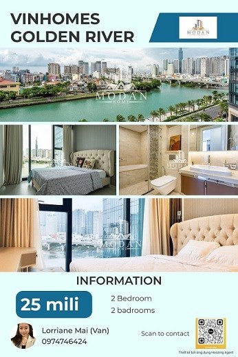 ⭐Cho thuê căn hộ 2PN tại VinHomes Golden River Hồ Chí Minh; 0974746424