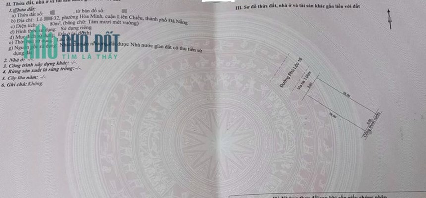 Chính chủ bán đất đường Phú Lộc 16 - Hòa Minh - Đà Nẵng