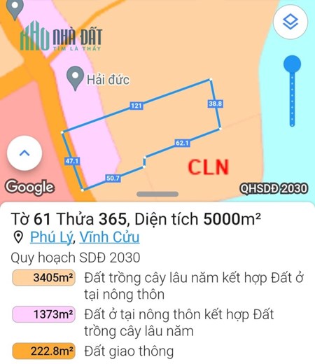 ĐẤT CHÍNH CHỦ - GIÁ TỐT - Vị Trí Đẹp Tại Xã Phú Lý, Huyện Vĩnh Cửu, Tỉnh Đồng Nai