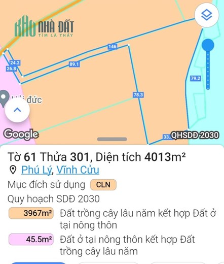 ĐẤT CHÍNH CHỦ - GIÁ TỐT - Vị Trí Đẹp Tại Xã Phú Lý, Huyện Vĩnh Cửu, Tỉnh Đồng Nai