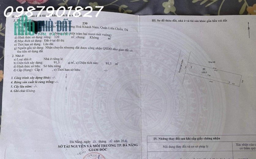 Bán nhà 2 tầng kiệt K145 Hoàng Văn Thái, Đà Nẵng