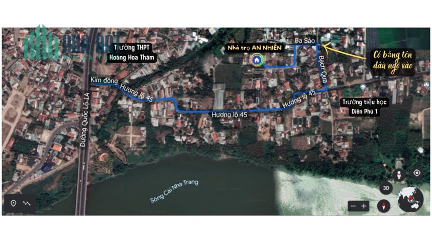 THUÊ TRỌ GIÁ RẺ gần trường tiểu học Diên Phú 1, xã Diên Phú, Diên Khánh (tiếp giáp TP.Nha Trang)