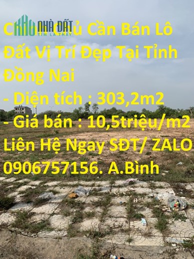 Chính Chủ Cần Bán Lô Đất xã An Phước, huyện Long Thành , Tỉnh Đồng Nai