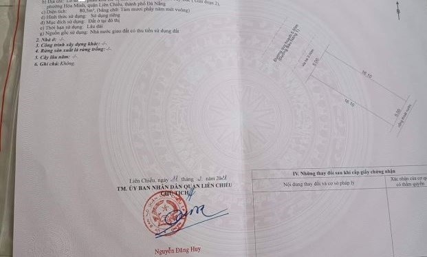 Bán đất đường Bàu Năng 1, Hòa Minh, Liên Chiểu, Đà Nẵng