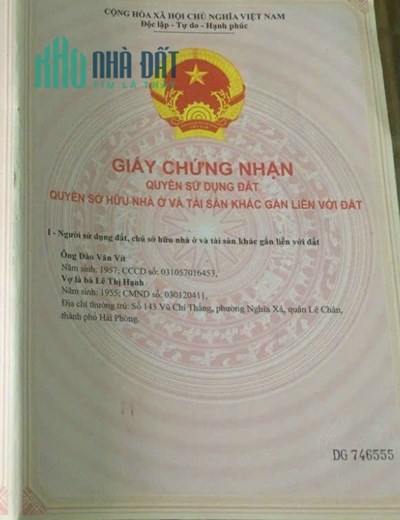 Bán đất mặt đường Vũ Chí Thắng, diện tích 59m lô góc cực đẹp GIÁ 4.3 tỉ