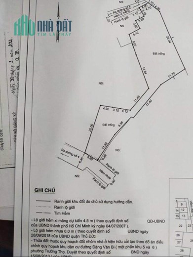 NÕNG ĐẤT LỚN THỬA 301 TỜ 52  HẺM  1 ĐƯỜNG SỐ 4, P TRƯỜNG THỌ Q THỦ ĐỨC 702M2 CHỈ 40 TỶ