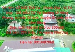 Sở Hữu LÔ ĐẤT Thổ Cư - Chính Chủ - Vị Trí Đẹp - GIÁ ĐẦU TƯ Tại Di Linh - Lâm Đồng
